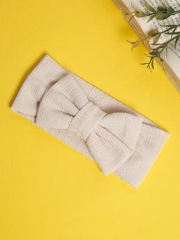 Stol'N - Bow Shaped Fabric Head Band-White