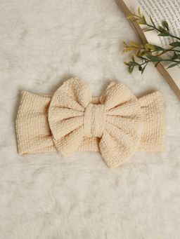 Stol'N - Bow Shaped Fabric Head Band-Cream