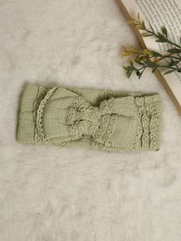 Stol'N - Bow Shaped Fabric Head Band-Green