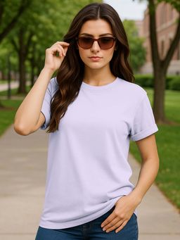 Bewakoof - Women's Purple Boyfriend T-shirt