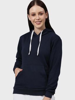 Campus Sutra - Blue Solid Sweatshirt