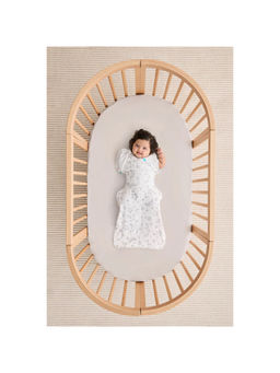 Love To Dream - White 1.0T Viscose Bamboo Stars & Moon Transition Swaddle