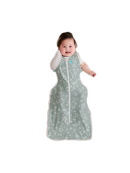 Love To Dream - Green 1.0T Viscose Bamoo Stars & Moon Transition Swaddle (3-6 Months)
