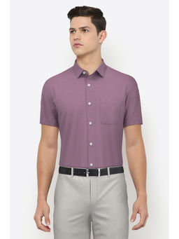 Peter England - Men Purple Regular Fit Formal Shirt