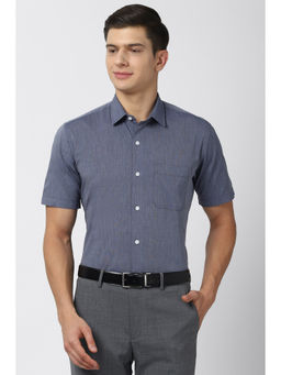 Peter England - Men Navy Regular Fit Formal Shirt