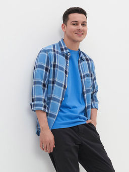 American Eagle - Men Blue Slim Fit Everyday Button Up Shirt