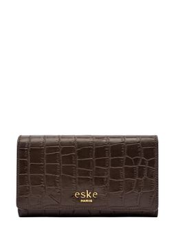 Eske - Kryssa Trifold Wallet, Croco Brown