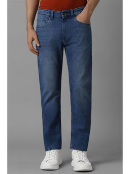 Louis Philippe - Men Navy Blue Mid Slim Tapered Fit Jeans