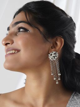 Teejh - Aabida Ghungroo Silver Oxidised Earring