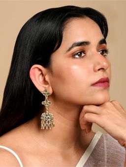 Teejh - Fulki Gold Oxidised Earring