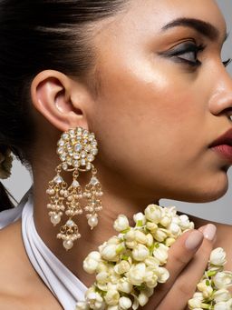 Teejh - Nainika Pearl and Polki Earring