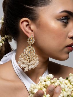 Teejh - Hritika Pearl and Polki Earring