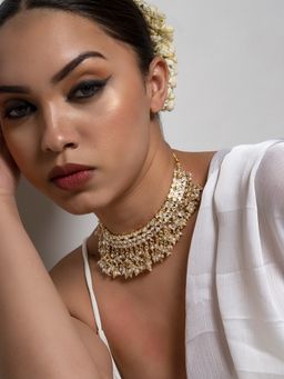 Teejh - Nitaraa Pearl and Polki Necklace
