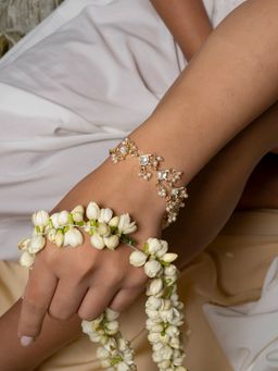 Teejh - Prishika Pearl and Polki Bracelet