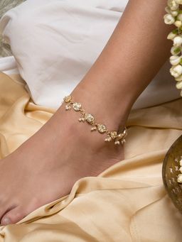 Teejh - Mairaa Pearl and Polki Anklet