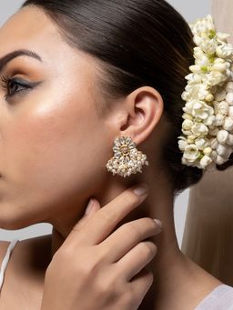 Teejh - Kriya Pearl and Polki Earring
