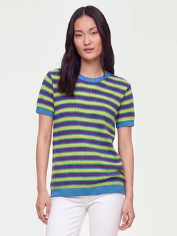 United Colors of Benetton - Multi-color Crew Neck Striped Sweater