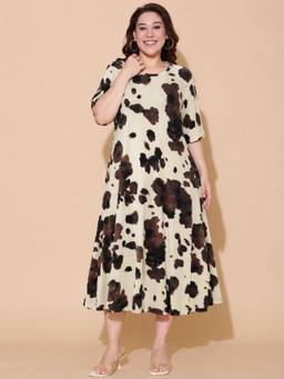 THE PINK MOON - Off-White A-Line Dress