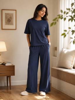 Slumber Jill - Navy Blue Cotton-Comfort Navy T-shirt