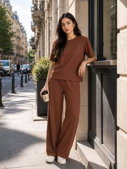 Slumber Jill - Brown Cotton-Comfort Amber T- Shirt