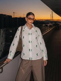 ZUMMER - White Embellished Shirt