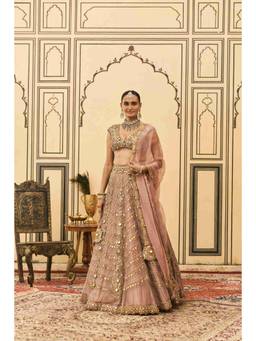 ITRH - Raani Haar Tissue Pink Lehenga With Blouse and Dupatta