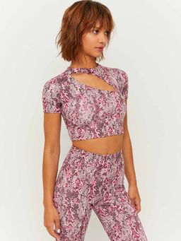 TALLY WEiJL - Multicolor Snake Print Crop Top
