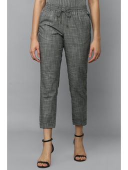 Allen Solly - Women Grey Regular Fit Textured Casual Trouser