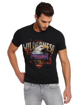 Wrangler - Men Black Graphic Regular Fit T-shirt
