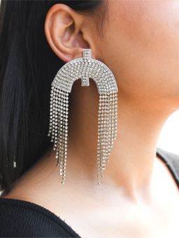 ISHKAARA - Tassel Rhinestone Party Earrings