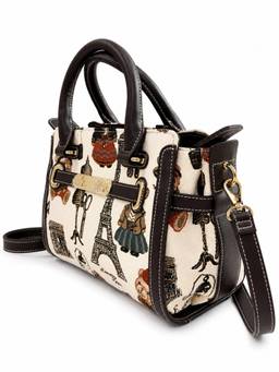 HENNEY BEAR - Paris Bear Tapestry Top Handle Bag (M)