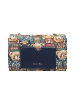 HENNEY BEAR - Green Bear Tapestry Sling Bag (M)