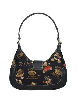 HENNEY BEAR - Crown Bear Tapestry Shoulder Bag (M)