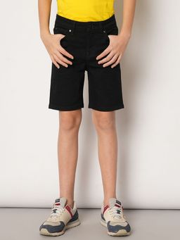 Jack & Jones Junior - Boys Solid Black Shorts