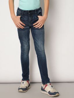 Jack & Jones Junior - Boys Solid Dark Blue Jeans