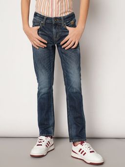 Jack & Jones Junior - Boys Solid Dark Blue Jeans