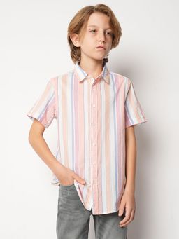 Jack & Jones Junior - Boys Striped Multicolor Shirt