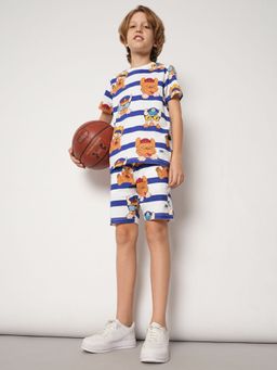 Jack & Jones Junior - Boys Printed Blue T-Shirt