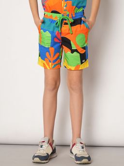 Jack & Jones Junior - Boys Abstract Print Multicolor Shorts