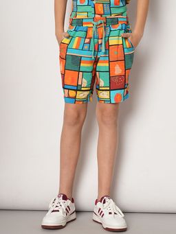 Jack & Jones Junior - Boys Abstract Print Multicolor Shorts