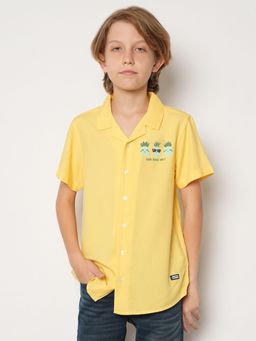 Jack & Jones Junior - Boys Printed Yellow Shirt