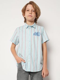 Jack & Jones Junior - Boys Striped Blue Shirt