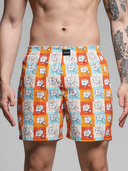 Jack & Jones - Men Regular Fit Yellow Boxer Shorts
