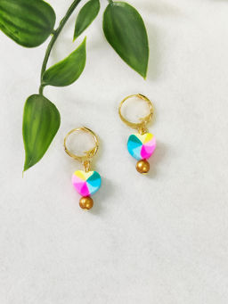 Lime By Manika - Heart Drop Earrings