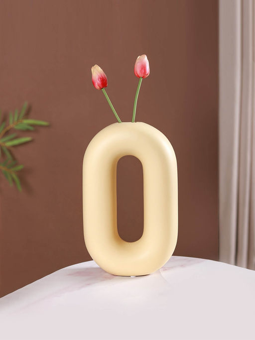 Nestasia Donut Oval Flower Vase Yellow