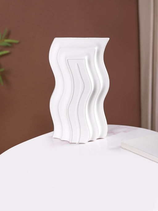 Nestasia Modern Architectural Decorative Vase White