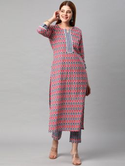 Gahan - Womens Multi-Color Rayon Blend Printed Kurta with Pant
