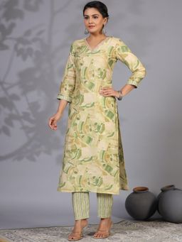 Gahan - Womens Green Rayon Blend Printed Kurta with Pant