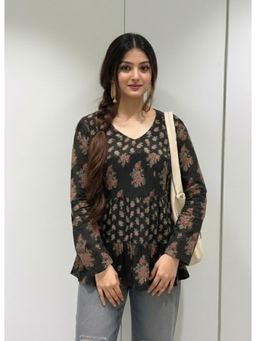 Gahan - Womens Rayon Blend Printed Straight Top