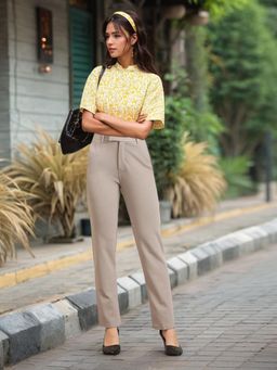 Gahan - Womens Yellow Rayon Printed Shirt